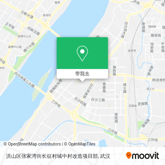 洪山区张家湾街长征村城中村改造项目部地图