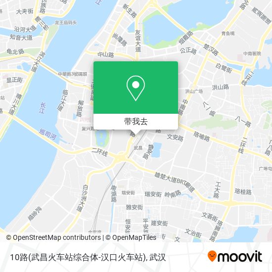 10路(武昌火车站综合体-汉口火车站)地图