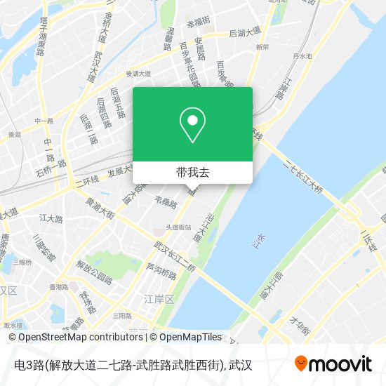 电3路(解放大道二七路-武胜路武胜西街)地图