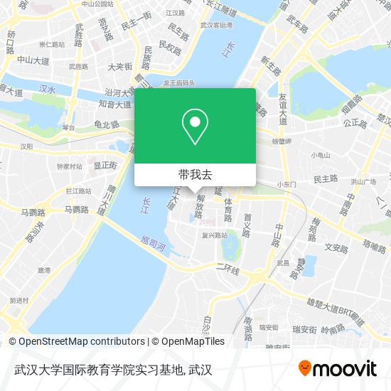 武汉大学国际教育学院实习基地地图