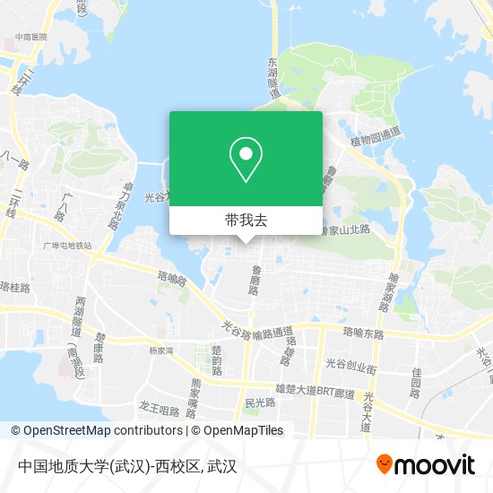 中国地质大学(武汉)-西校区地图