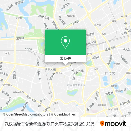 武汉福缘百合新华酒店(汉口火车站复兴路店)地图