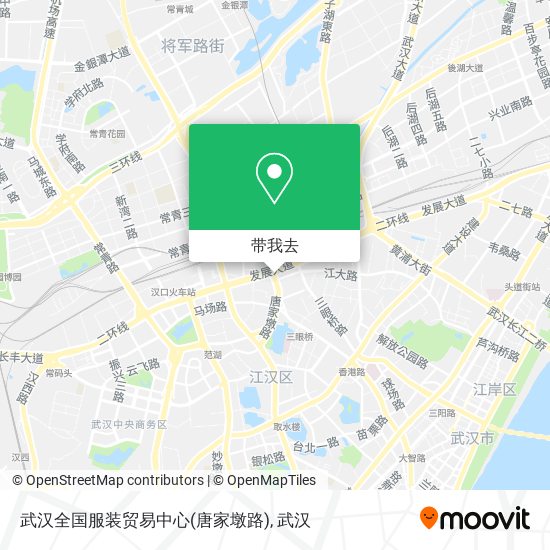 武汉全国服装贸易中心(唐家墩路)地图