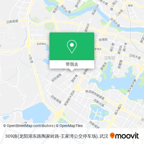 309路(龙阳湖东路陶家岭路-王家湾公交停车场)地图