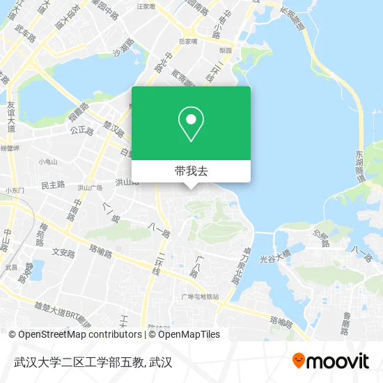 武汉大学二区工学部五教地图