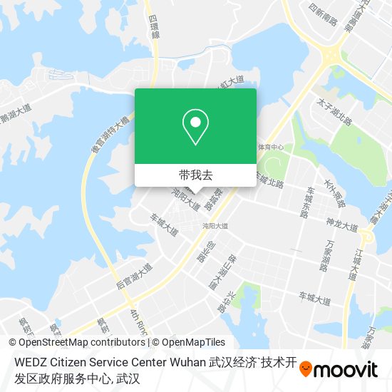 WEDZ Citizen Service Center Wuhan 武汉经济`技术开发区政府服务中心地图