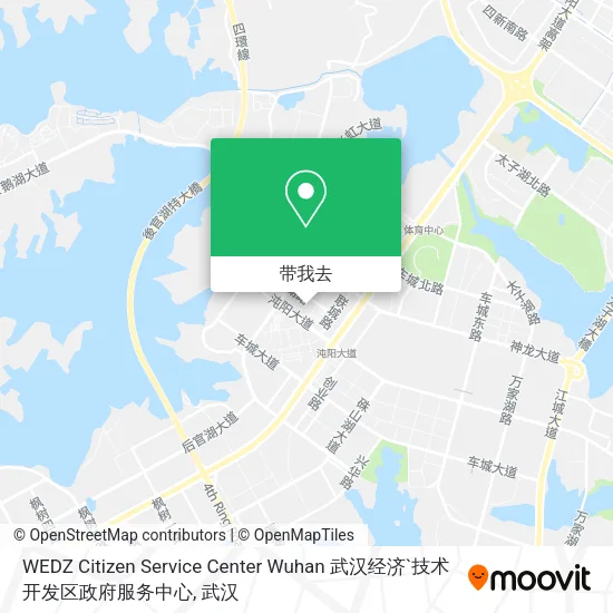 WEDZ Citizen Service Center Wuhan 武汉经济`技术开发区政府服务中心地图