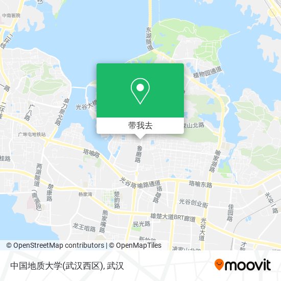 中国地质大学(武汉西区)地图