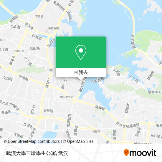 武漢大學三環學生公寓地图