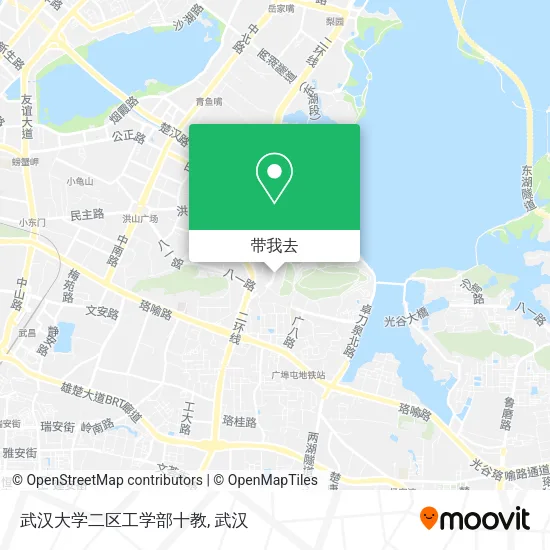 武汉大学二区工学部十教地图