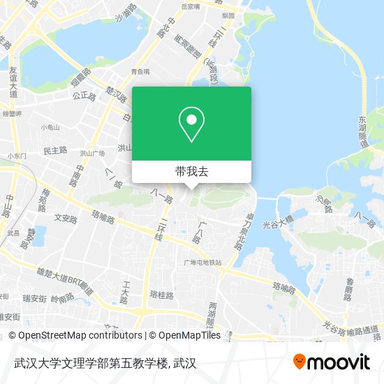 武汉大学文理学部第五教学楼地图
