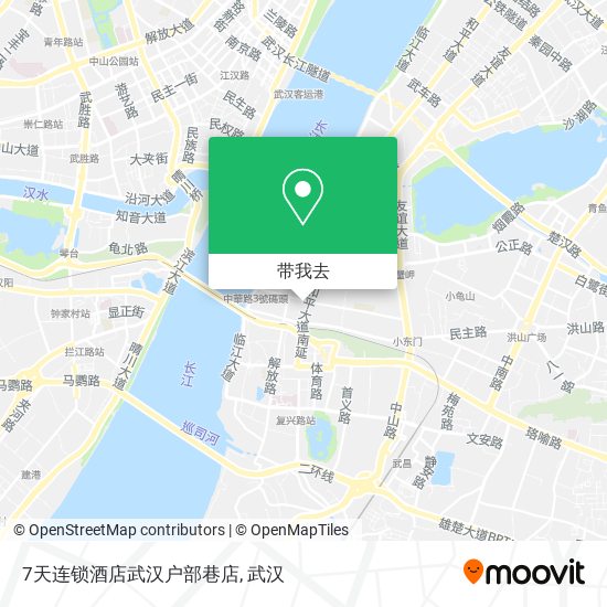 7天连锁酒店武汉户部巷店地图