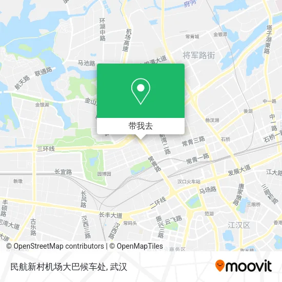 民航新村机场大巴候车处地图
