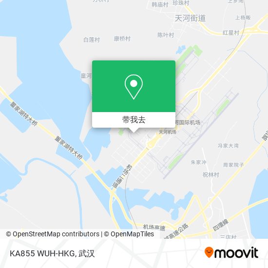 KA855 WUH-HKG地图