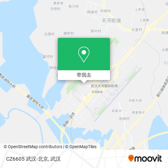 CZ6605 武汉-北京地图