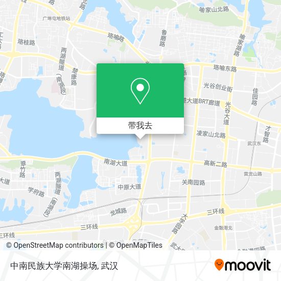 中南民族大学南湖操场地图