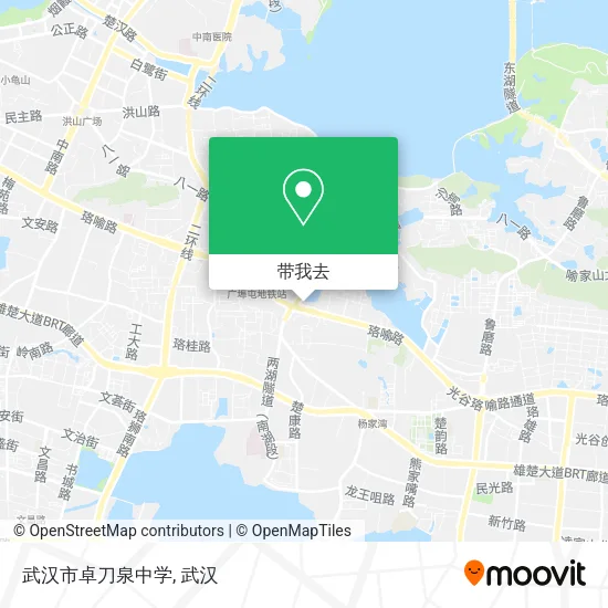 武汉市卓刀泉中学地图
