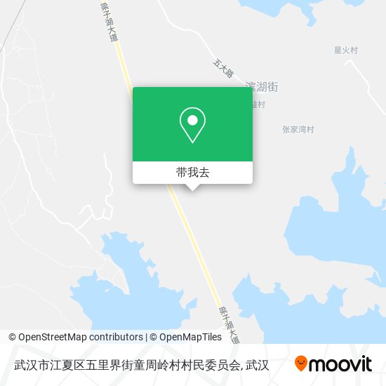 武汉市江夏区五里界街童周岭村村民委员会地图