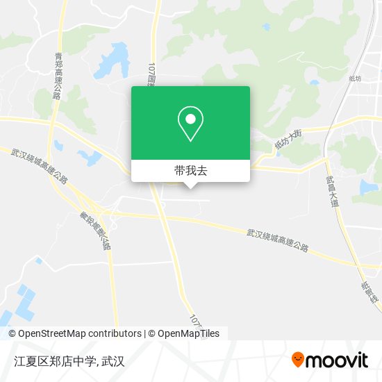 江夏区郑店中学地图