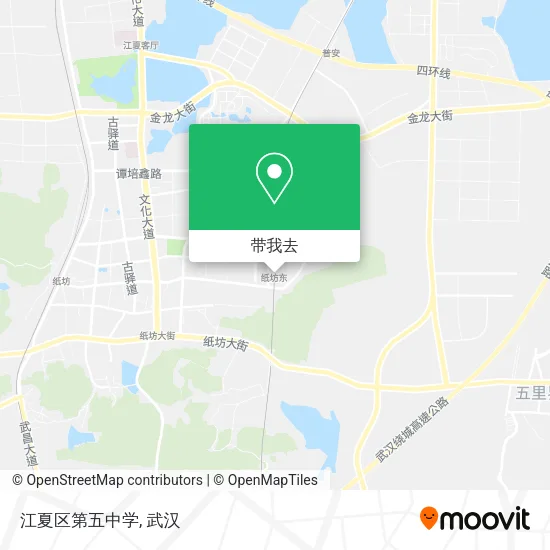 江夏区第五中学地图