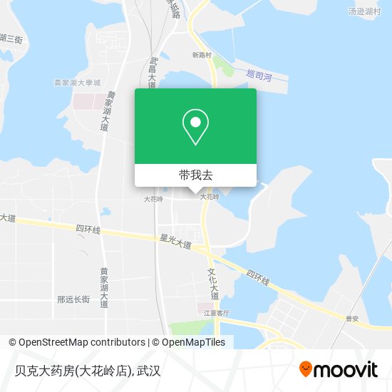 贝克大药房(大花岭店)地图