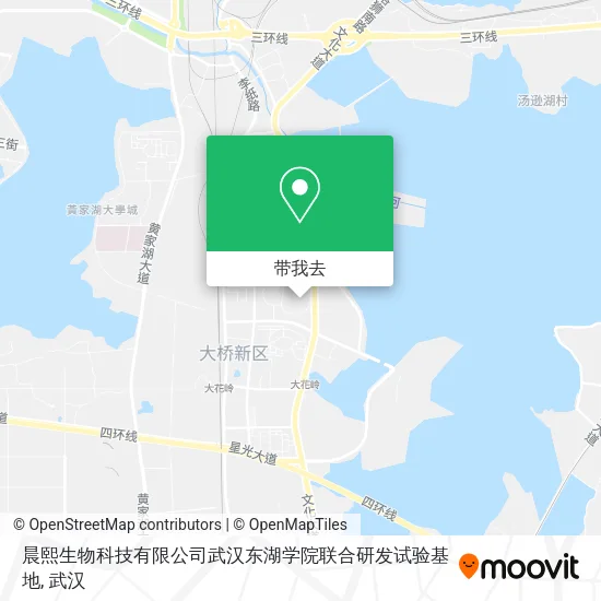 晨熙生物科技有限公司武汉东湖学院联合研发试验基地地图