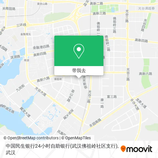 中国民生银行24小时自助银行(武汉佛祖岭社区支行)地图