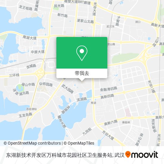 东湖新技术开发区万科城市花园社区卫生服务站地图