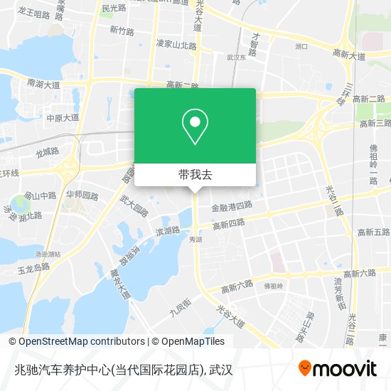 兆驰汽车养护中心(当代国际花园店)地图