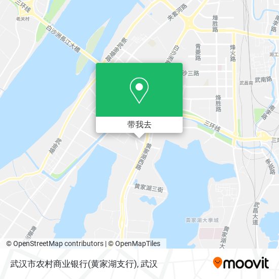 武汉市农村商业银行(黄家湖支行)地图