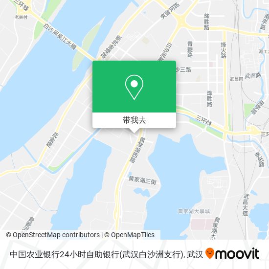 中国农业银行24小时自助银行(武汉白沙洲支行)地图