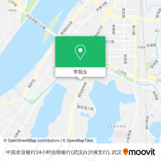 中国农业银行24小时自助银行(武汉白沙洲支行)地图