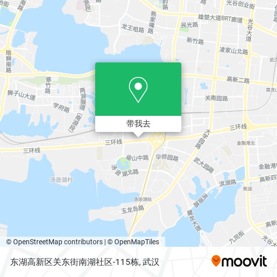 东湖高新区关东街南湖社区-115栋地图