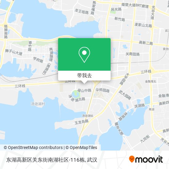 东湖高新区关东街南湖社区-116栋地图