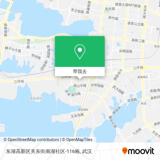 东湖高新区关东街南湖社区-116栋地图
