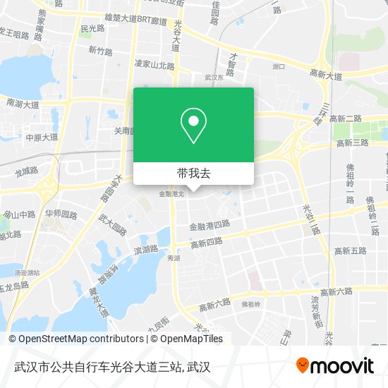 武汉市公共自行车光谷大道三站地图