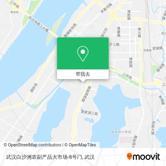 武汉白沙洲农副产品大市场-8号门地图