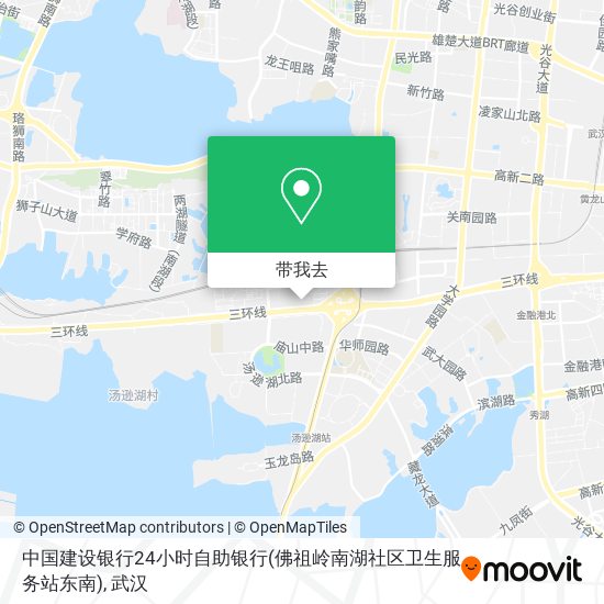 中国建设银行24小时自助银行(佛祖岭南湖社区卫生服务站东南)地图