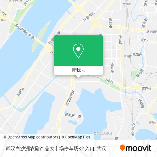 武汉白沙洲农副产品大市场停车场-出入口地图