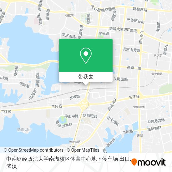 中南财经政法大学南湖校区体育中心地下停车场-出口地图