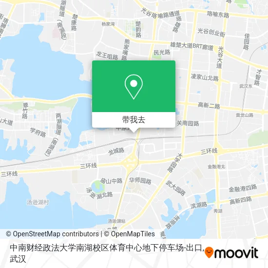 中南财经政法大学南湖校区体育中心地下停车场-出口地图