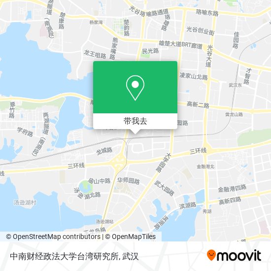 中南财经政法大学台湾研究所地图