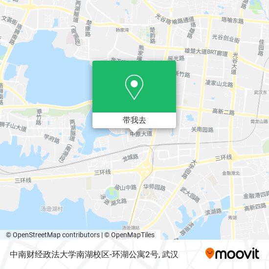 中南财经政法大学南湖校区-环湖公寓2号地图