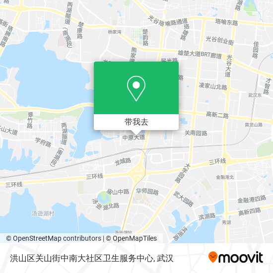 洪山区关山街中南大社区卫生服务中心地图