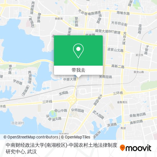 中南财经政法大学(南湖校区)-中国农村土地法律制度研究中心地图