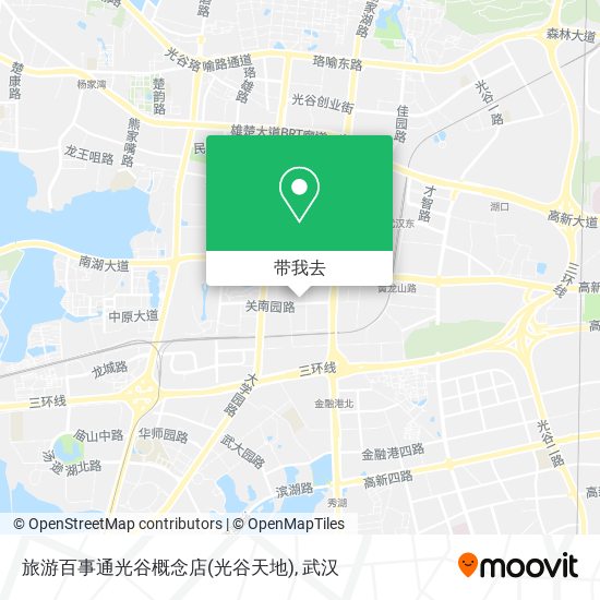 旅游百事通光谷概念店(光谷天地)地图