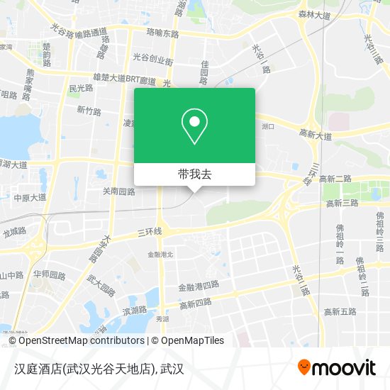 汉庭酒店(武汉光谷天地店)地图