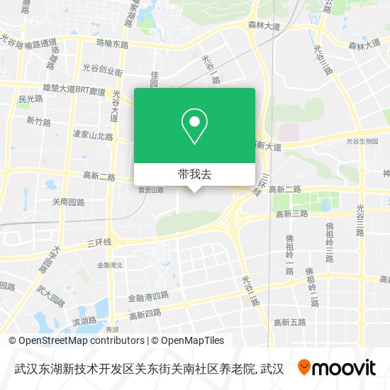 武汉东湖新技术开发区关东街关南社区养老院地图