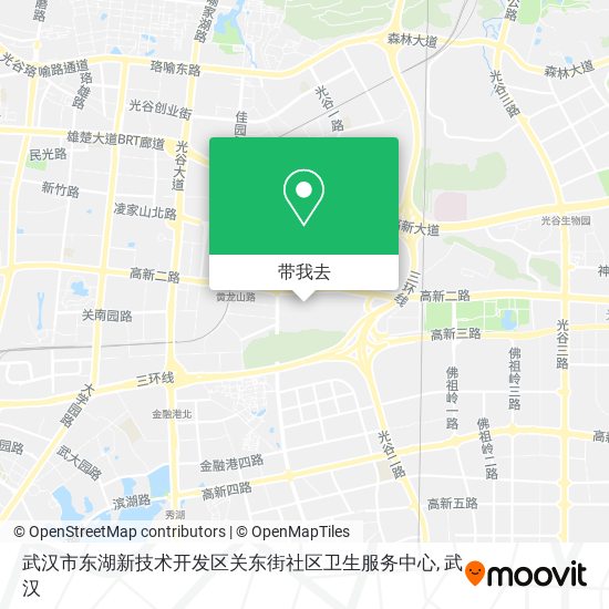 武汉市东湖新技术开发区关东街社区卫生服务中心地图