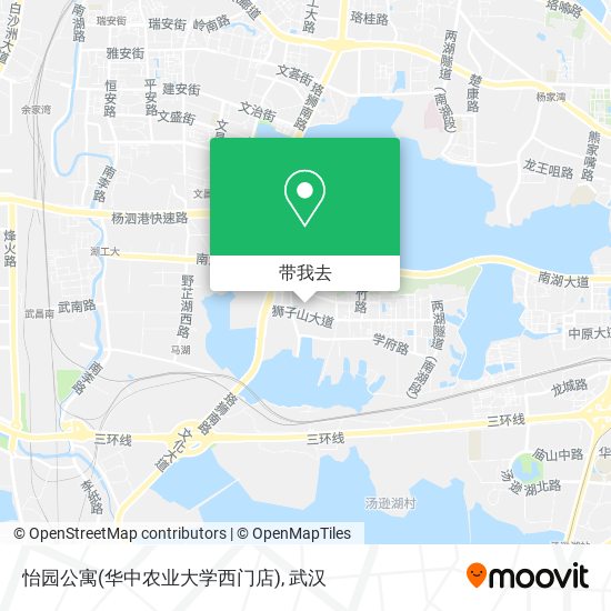 怡园公寓(华中农业大学西门店)地图